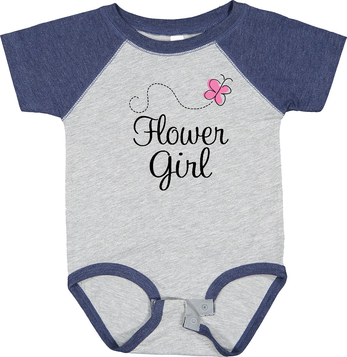 Inktastic Flower Girl Wedding Butterfly Baby Bodysuit - Cute Butterfly Outfit for Infant Girls - Perfect for Weddings, Baby Showers & Photo Shoots