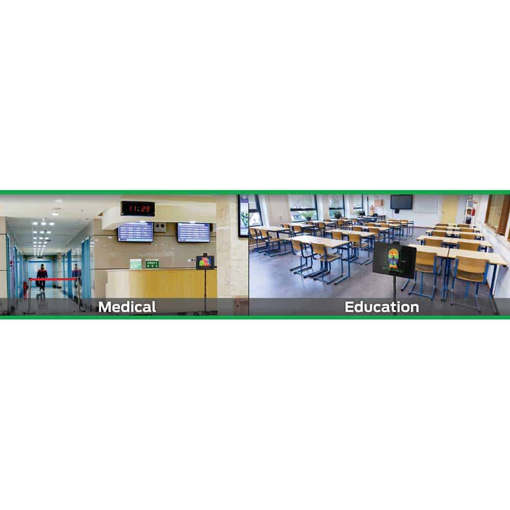 Adjustable Height Stand for Temperature Check Tablets - Sturdy Base for Medical & Office Use - Perfect for Hospitals, Clinics, and Workplace Screening Stations