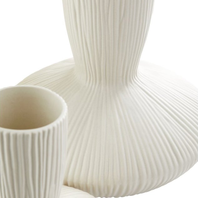 Cyan Design 11211 Echo Vase - Large White Ceramic Vase for Home Decor, Wedding Centerpiece & Floral Arrangement | Elegant Table Decor for Living Room, Dining Room & Office