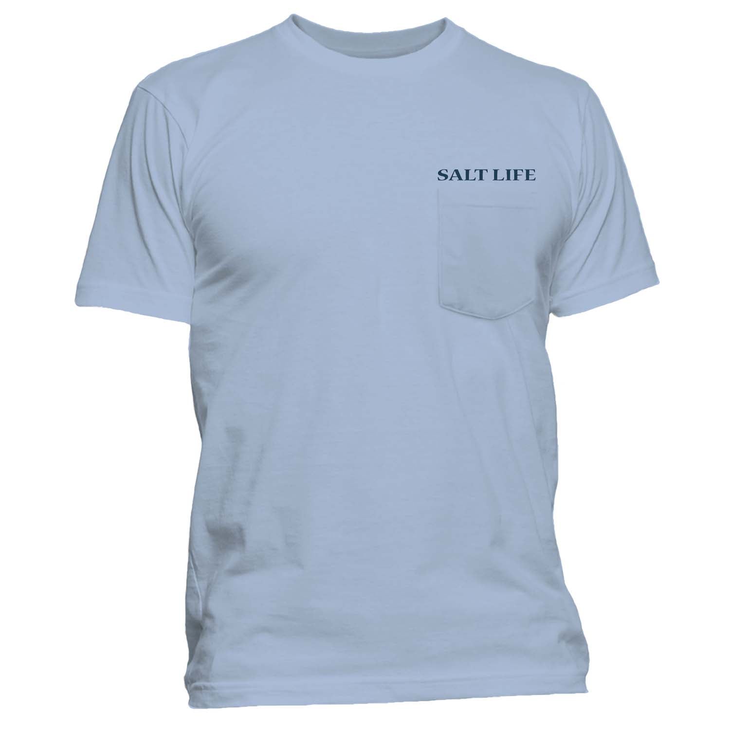 Men's Salt Life Salty Bass Pocket T-Shirt - Comfortable Fishing & Outdoor Casual Tee for Beach, Boating, and Summer Activities