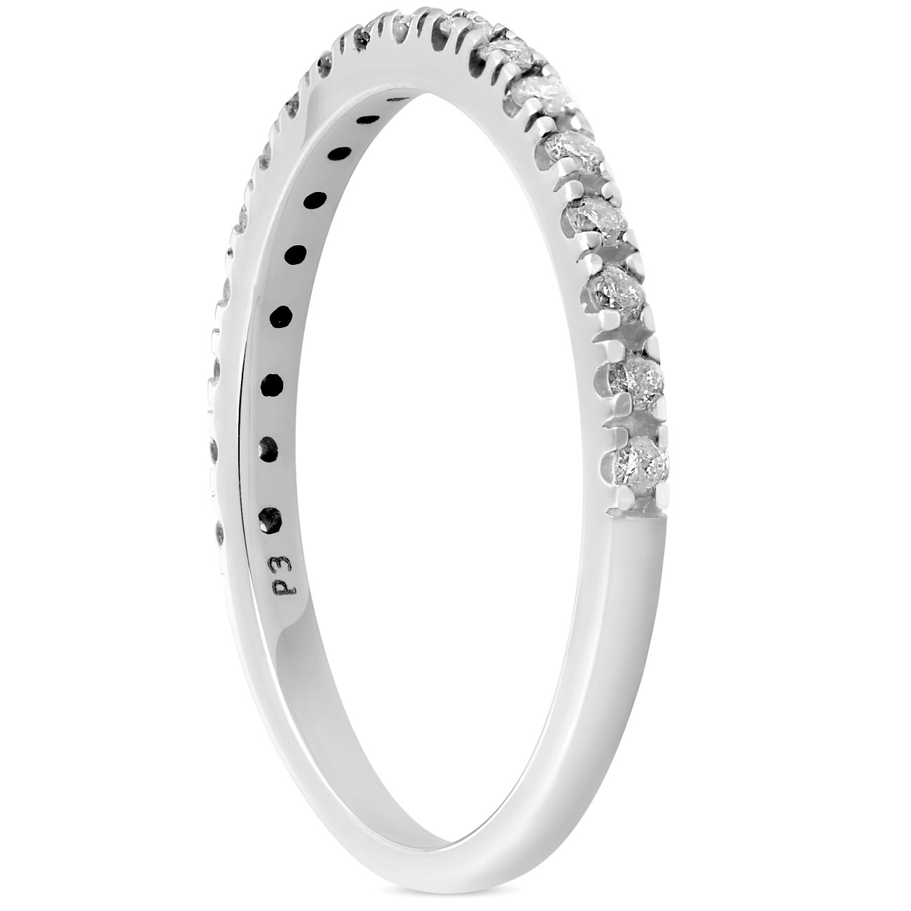 1/4 Carat Diamond Stackable Engagement Ring for Women - 10K White Gold Wedding Band - Perfect for Proposals, Anniversaries & Everyday Wear