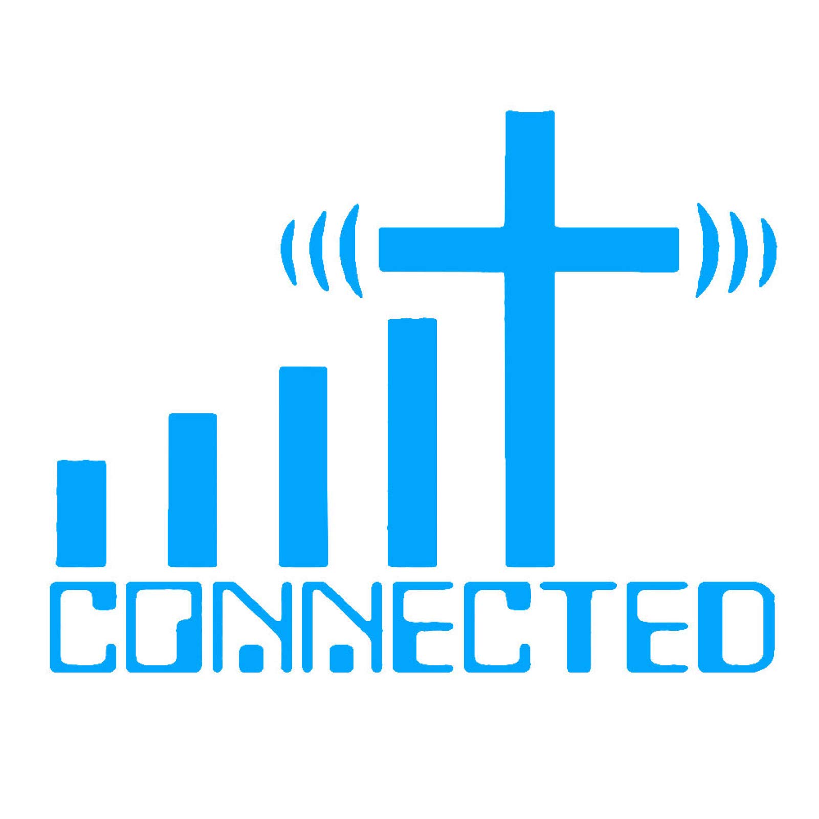Christian Car Decals - Reflective WiFi Connected Cross Stickers for Vehicles, Cars & Laptops - Black - Perfect for Religious Expression & Road Safety