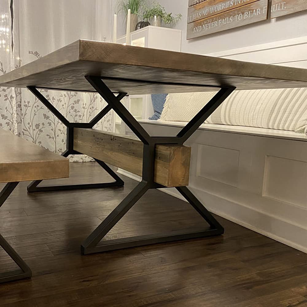 Heavy Duty Metal Table Legs - Industrial Style Desk & Furniture Legs Set of 2 (28