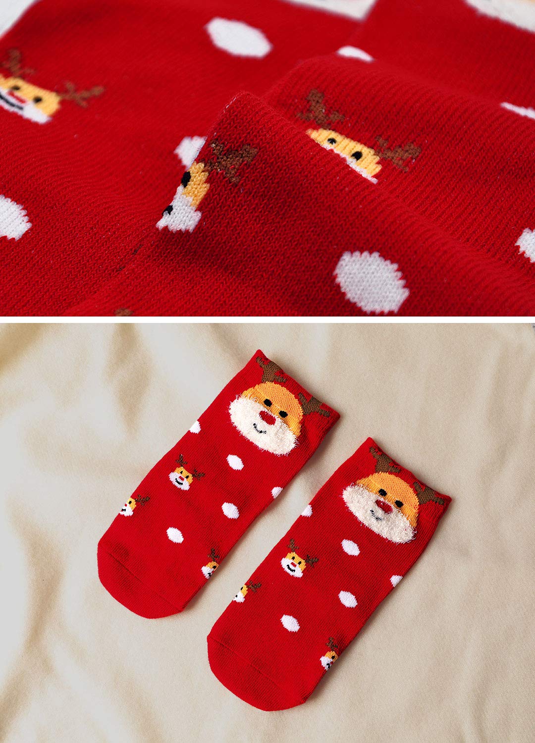 LOFIR Kids Animal Cartoon Socks for Girls & Boys - Soft Cotton Crew Socks with Cute Dog Cat Patterns (5 Pairs, Size 2-13) - Perfect for School, Playtime & Everyday Wear