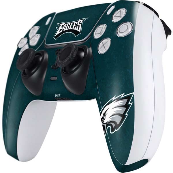 Officially Licensed NFL Philadelphia Eagles Distressed Design PS5 Controller Skin - Custom Gaming Decal for Sony PlayStation 5 | Perfect for Gaming Enthusiasts & Eagles Fans