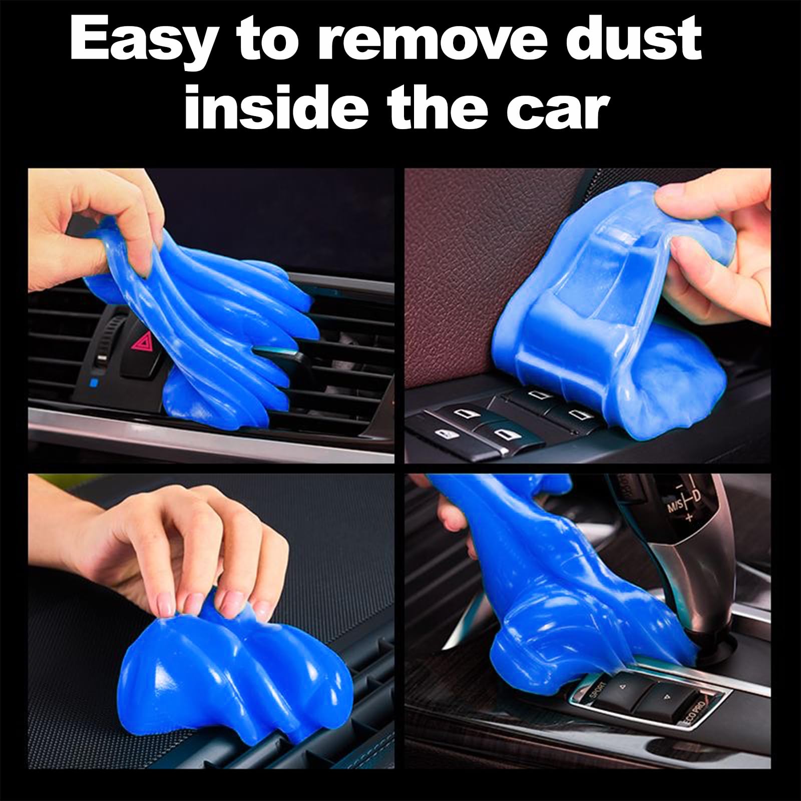 Premium Car Cleaning Gel - Auto Detailing Slime for Dust Removal | Reusable Putty for Keyboards, Laptops, PC & Cameras | Perfect for Car Interiors, Electronics & Hard-to-Reach Areas