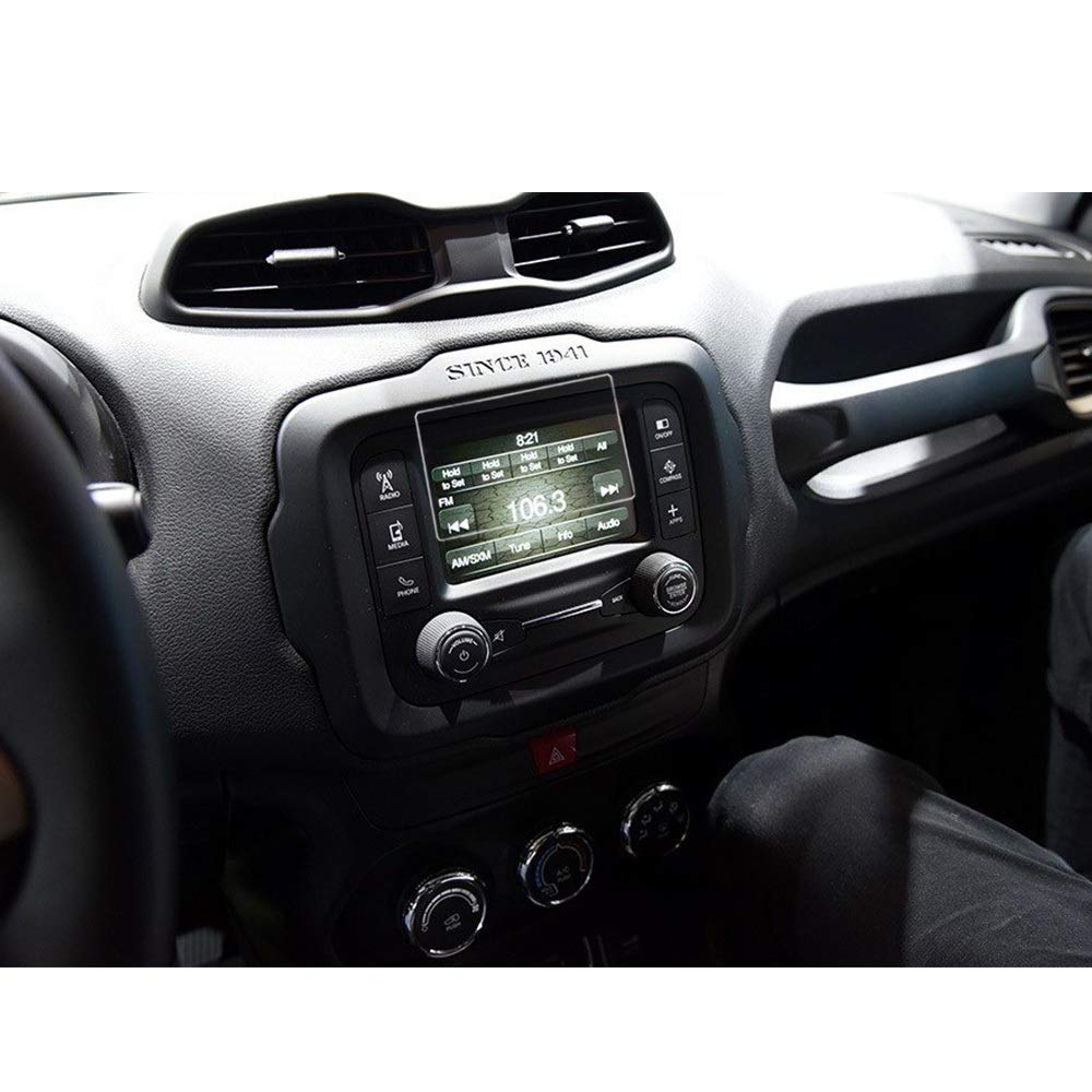 Yhfhaoop 5-Inch HD Clear Car Screen Protector for Jeep Renegade 2015-2018, Wrangler 2018-2019, Compass 2018 | Anti-Scratch GPS Navigation Protective Film | Perfect for Off-Road Adventures & Daily Commuting