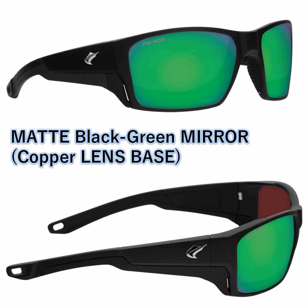MATTE BLACK FRAME/GREEN MIRROR COPPER GLASS LENS