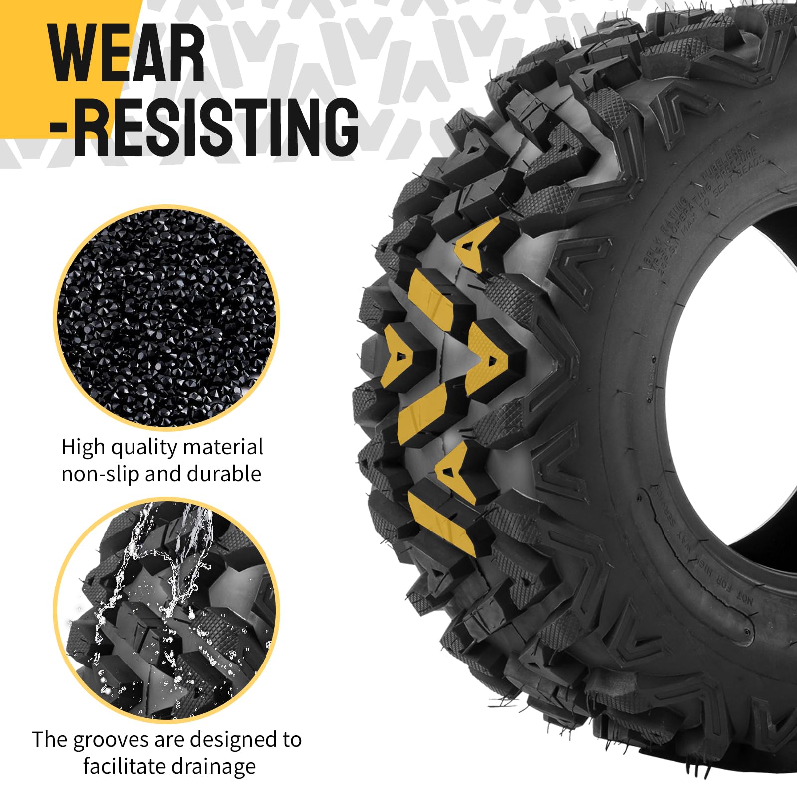 2-Pack All Terrain ATV/UTV Tires 26x9-14 (26x9x14) 6PR Tubeless Front - Heavy Duty Off-Road Performance for Mud, Sand & Trail Riding