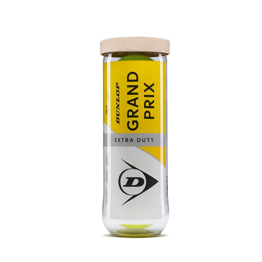 Dunlop Grand Prix Extra Duty Tennis Balls - Premium Tennis Balls for Hard Courts | Practice, Match Play & Tournament Use