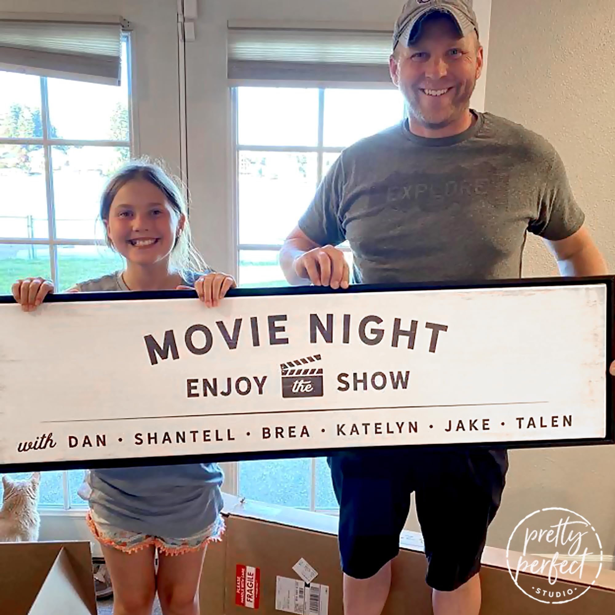 Personalized Movie Theater Sign - Custom Big Framed Canvas Wall Art 12