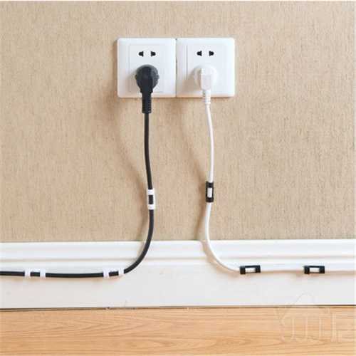 Bakeey 20-Pack Small Cable Clips - Wire Organizer for Home & Office - Perfect for TV, Computer, and Desk Cable Management