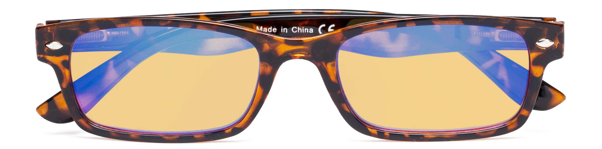CessBlu Amber Tinted Blue Light Blocking Glasses for Men & Women - Anti Eye Strain for Computer Work, Gaming & Reading | Reduce Digital Fatigue for Office & Home Use