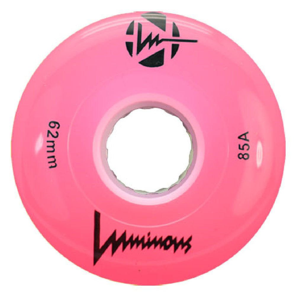 Luminous 62mm LED Light Up Quad Wheels - 4 Pack for Roller Skates, Skateboards & Scooters - Glow in The Dark Wheels for Night Riding & Outdoor Activities