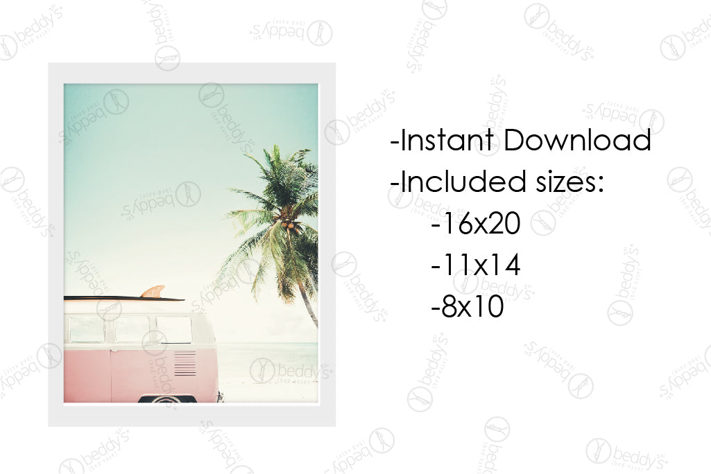Download Hang Loose Artwork - High Quality Digital Wall Art for Beach Decor, Surfing Room & Boho Style Home - Perfect for Bedroom, Office & Gift Ideas
