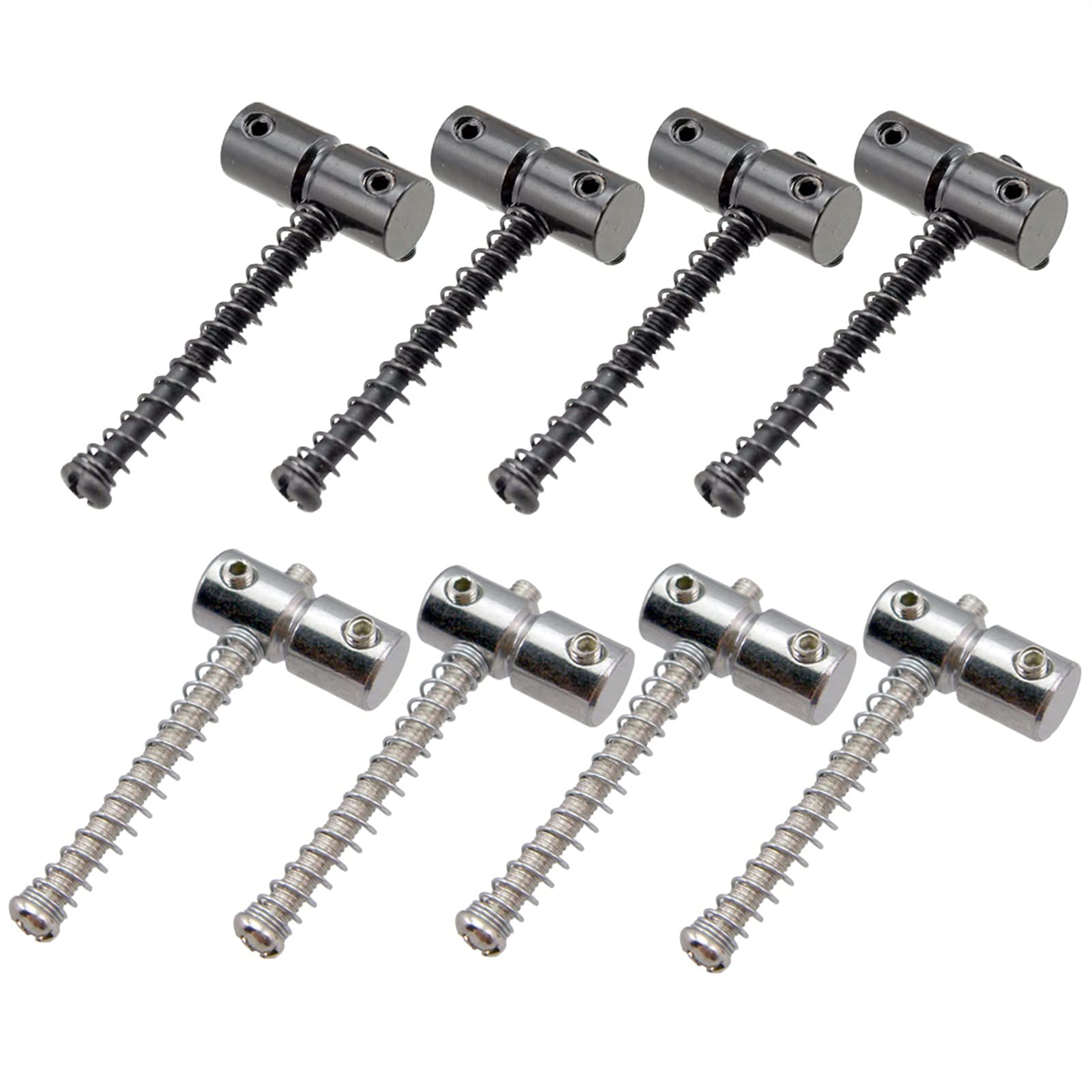 Zinc Alloy Electric Guitar Bridge Saddle & Bass Fastening String Tailpiece - Black Replacement Part for Guitar Repair & Maintenance | Perfect for DIY Guitar Upgrades & Professional Setups