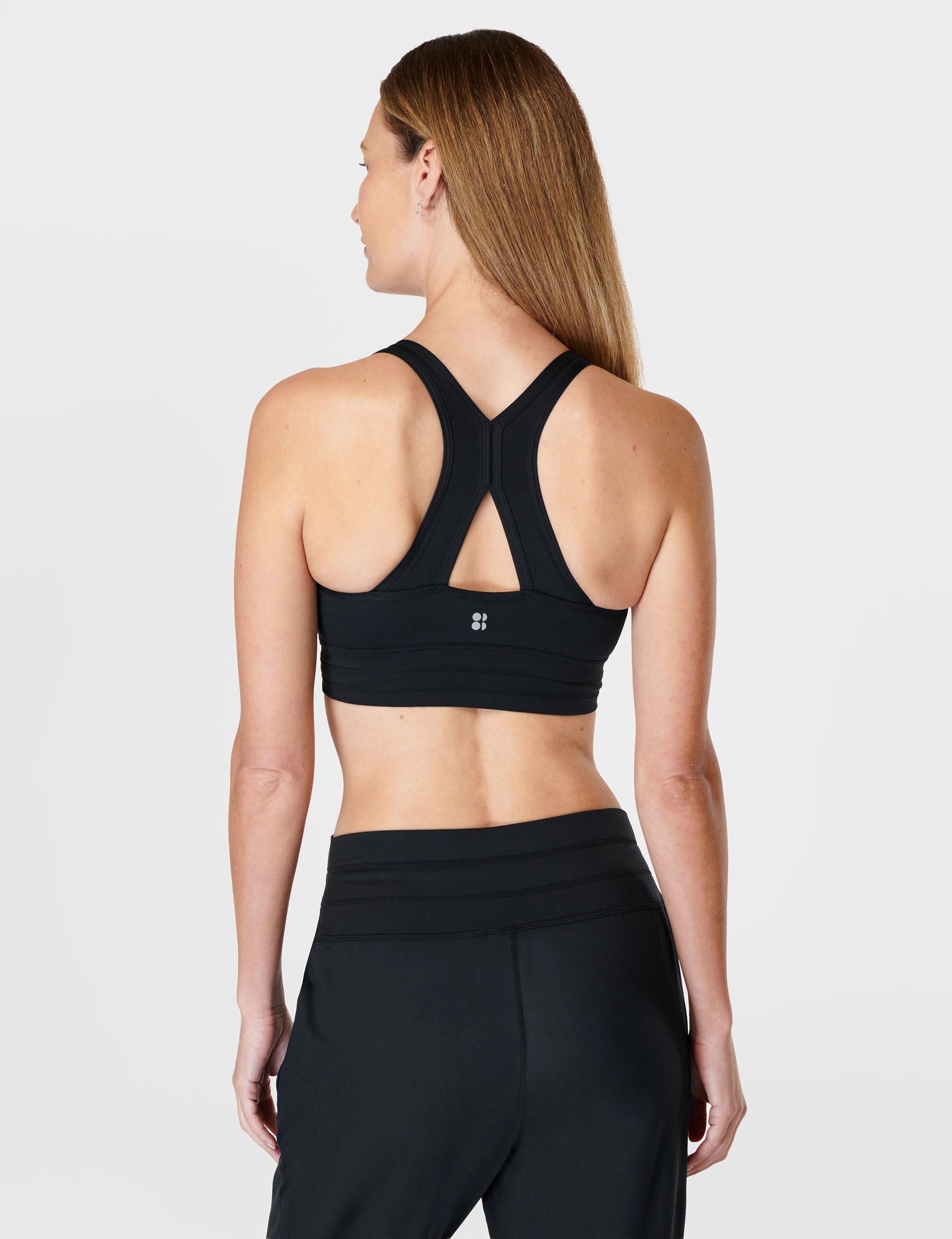 Gaia High Support Yoga Bra for Women - Black | Seamless Workout Top for Yoga, Pilates & Gym | Moisture Wicking & Breathable Activewear