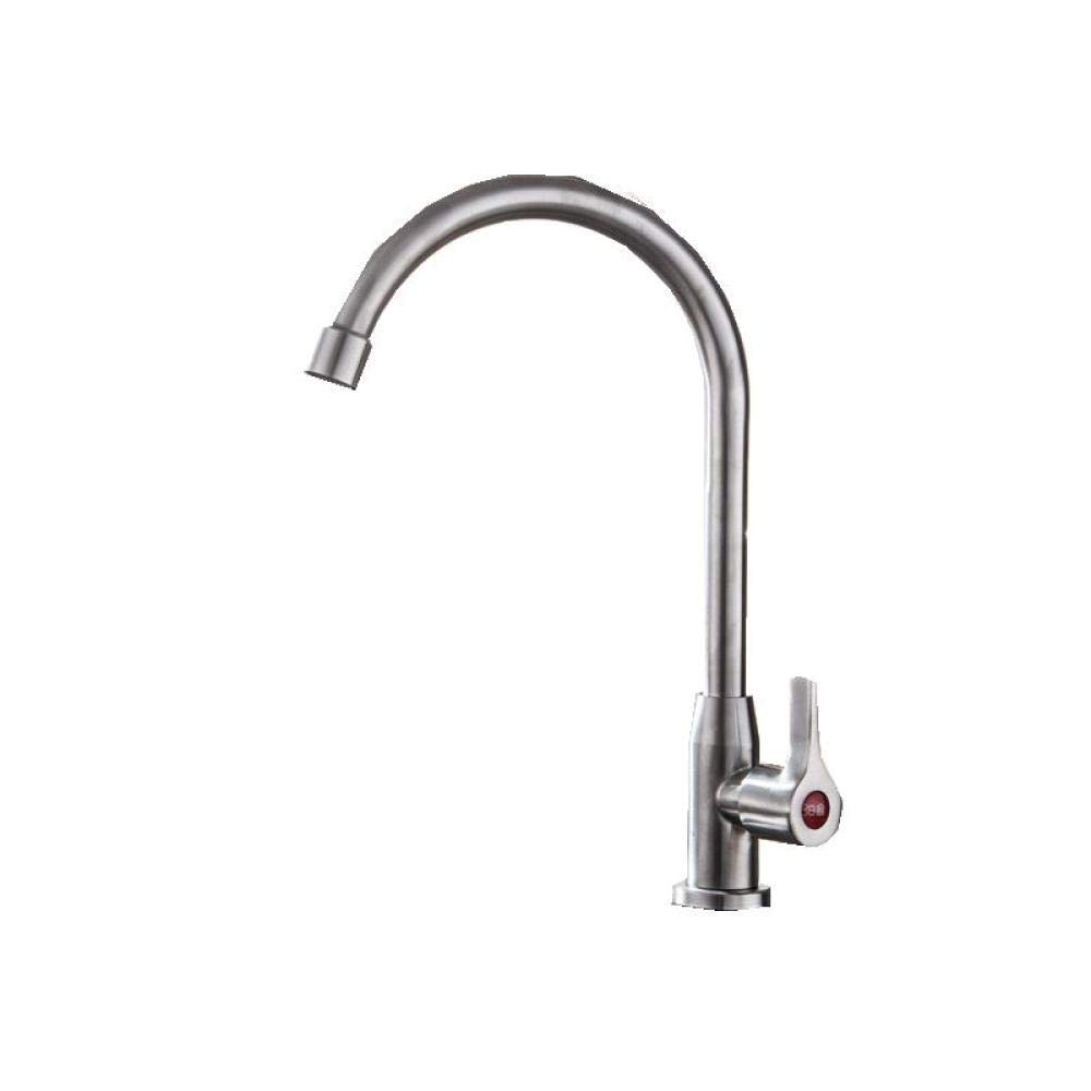 Chrome Brass Square Cloakroom Bathroom Sink Mixer Tap - Single Cold Vertical Faucet with Stainless Steel Filter | Perfect for Modern Kitchen & Bathroom Sink Installation