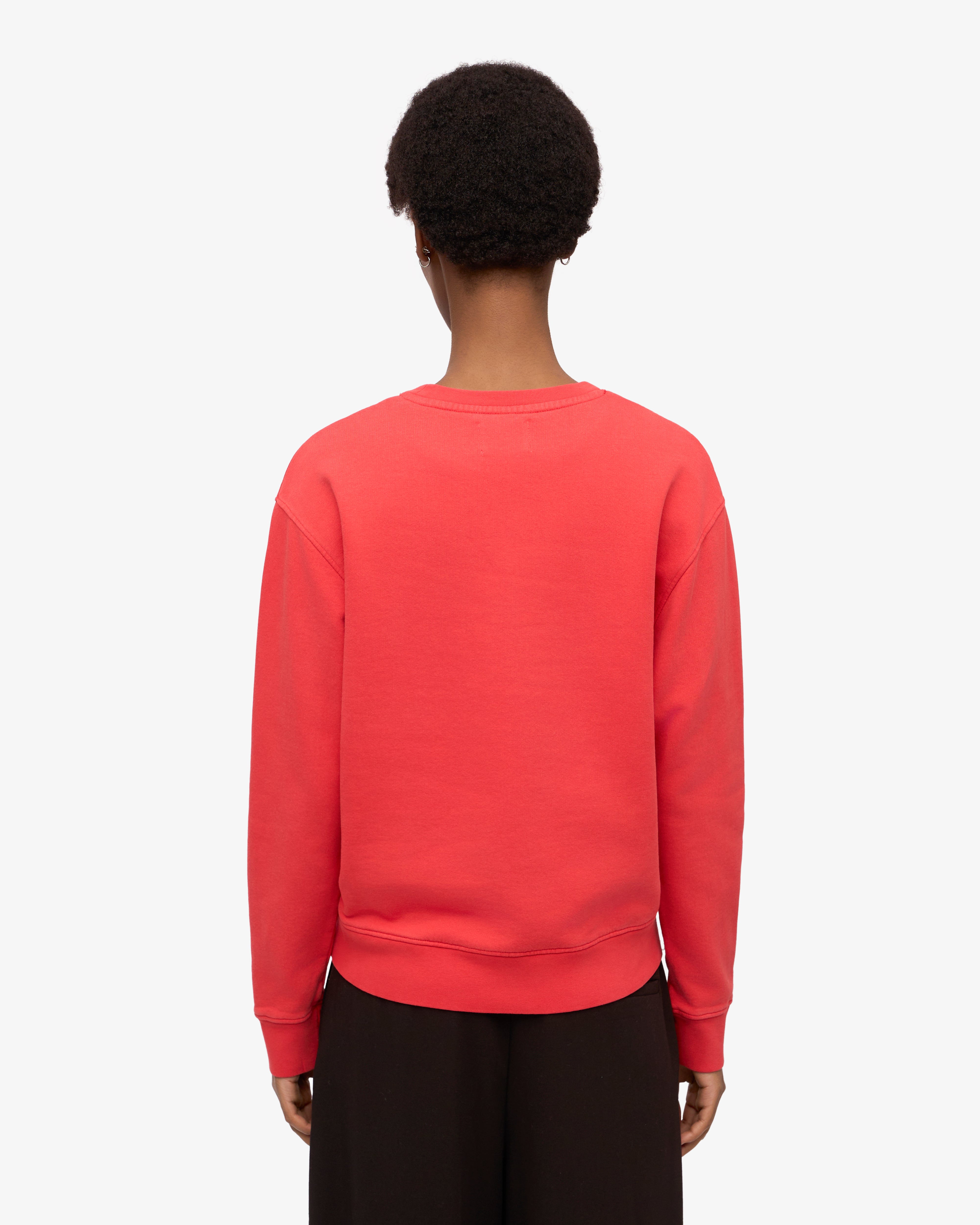 Organic Cotton Women's Classic Crew Neck T-Shirt - Red Tangerine Color for Casual Wear & Everyday Comfort