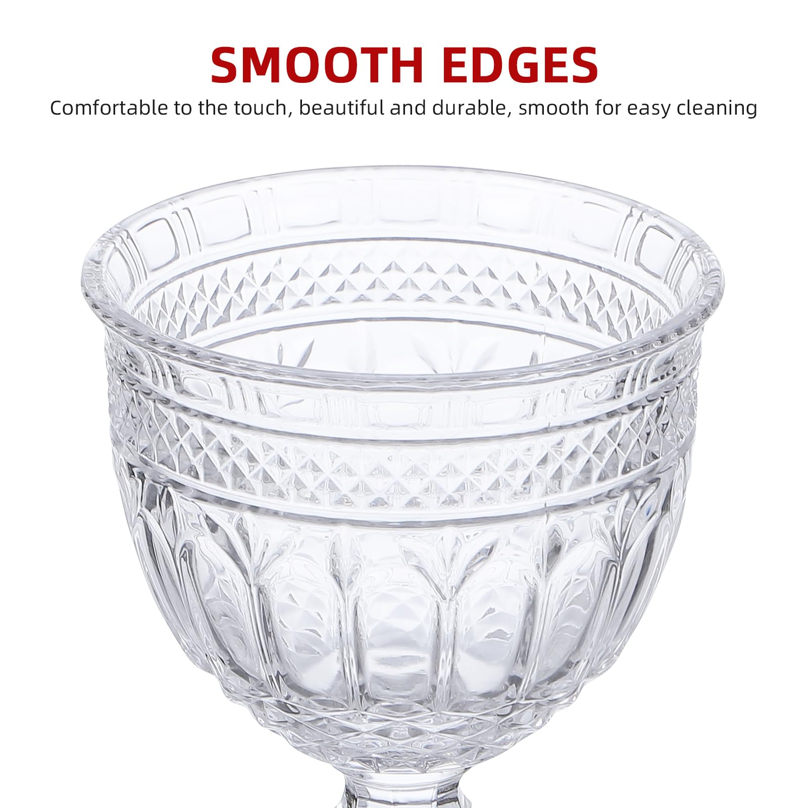 DOITOOL Glass Footed Candy Dish with Lid - Clear Covered Candy Bowl, Crystal Cookie Jar, Decorative Apothecary Jar for Candy Buffet, Party, Home & Office - Perfect for Weddings, Baby Showers & Holiday Decor