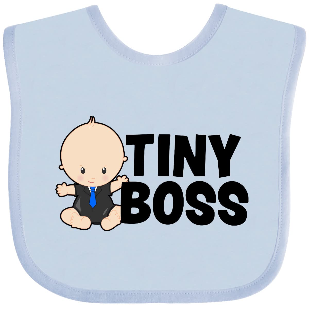 Tiny Boss with Baby in Suit Baby Bib - Cute & Funny Infant Feeding Bib for Boys & Girls - Perfect for Mealtime, Photos & Special Occasions