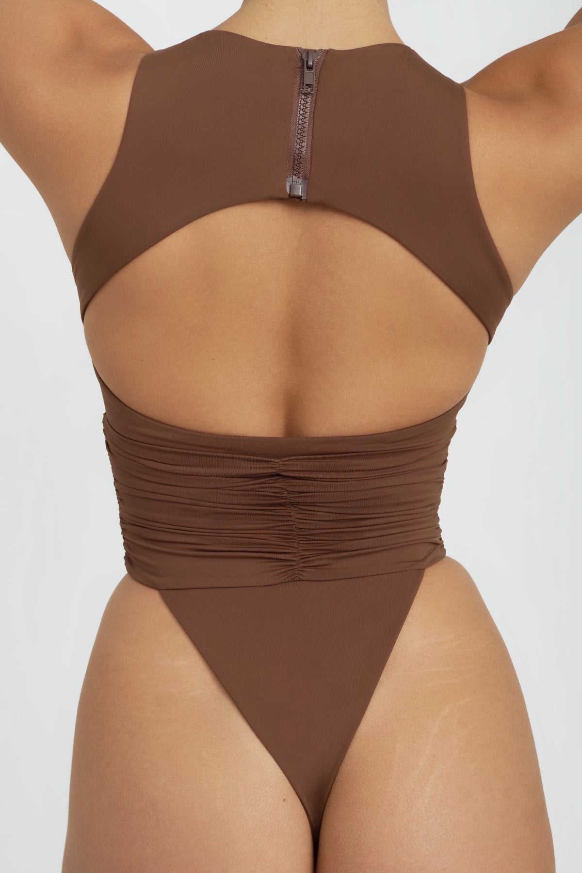 Jace Thong One Piece Chocolate - High-Quality Swimwear for Men - Perfect for Beach, Pool, and Summer Vacations