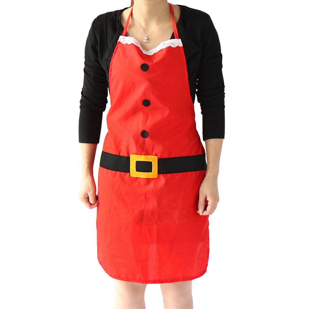 Christmas Apron for Adults - Holiday Chef Kitchen Apron with Pockets - Fun Cooking & Baking Apron for Christmas Parties, Family Gatherings & Festive Decorations