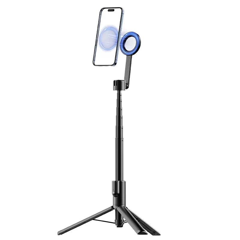 Ulanzi MG 003 Magnetic Phone Selfie Stick Tripod Pro M003 - Portable 3-in-1 Tripod Stand with Strong Magnet for iPhone & Android - Perfect for Vlogging, Travel & Group Photos