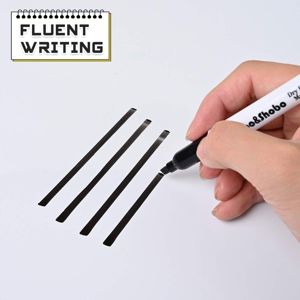 Dabo&Shobo Dry Erase Markers 80-Pack, Black Chisel Tip Whiteboard Markers for School, Office & Home - Perfect for Whiteboards, Glass, Mirrors & Smooth Surfaces