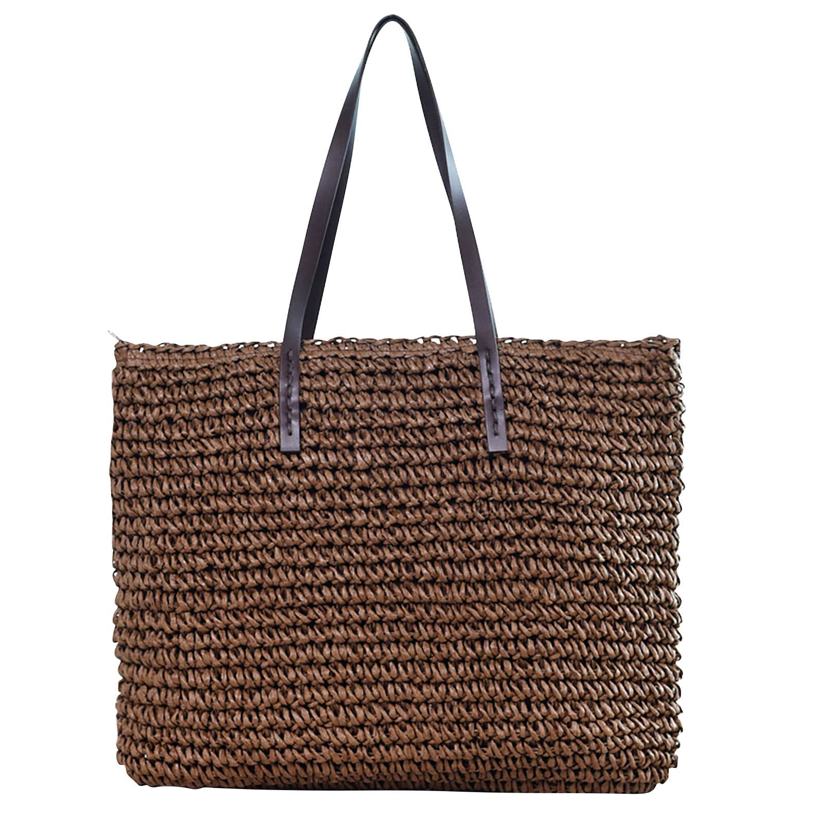 NAX Travel Organizers Packing Cubes Set & Women's Large Woven Straw Beach Tote Bag - Perfect for Backpacking, Outdoor Storage, and Summer Beach Getaways