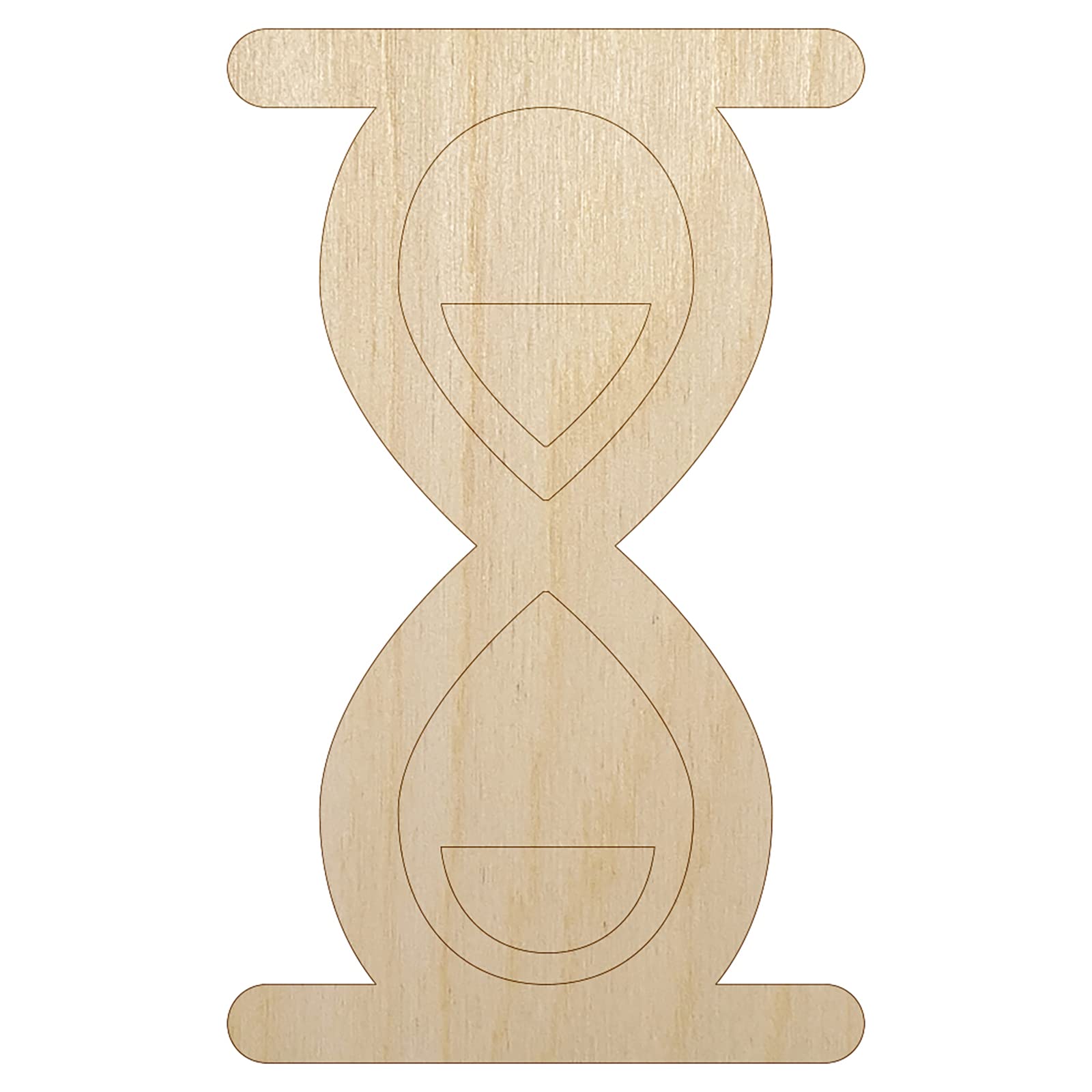 Unfinished Wood Sand Timer Cutout for DIY Craft Projects - 1/4 Inch Thick - 6.25 Inch Size - Perfect for Home Decor, Scrapbooking, and Woodworking Crafts