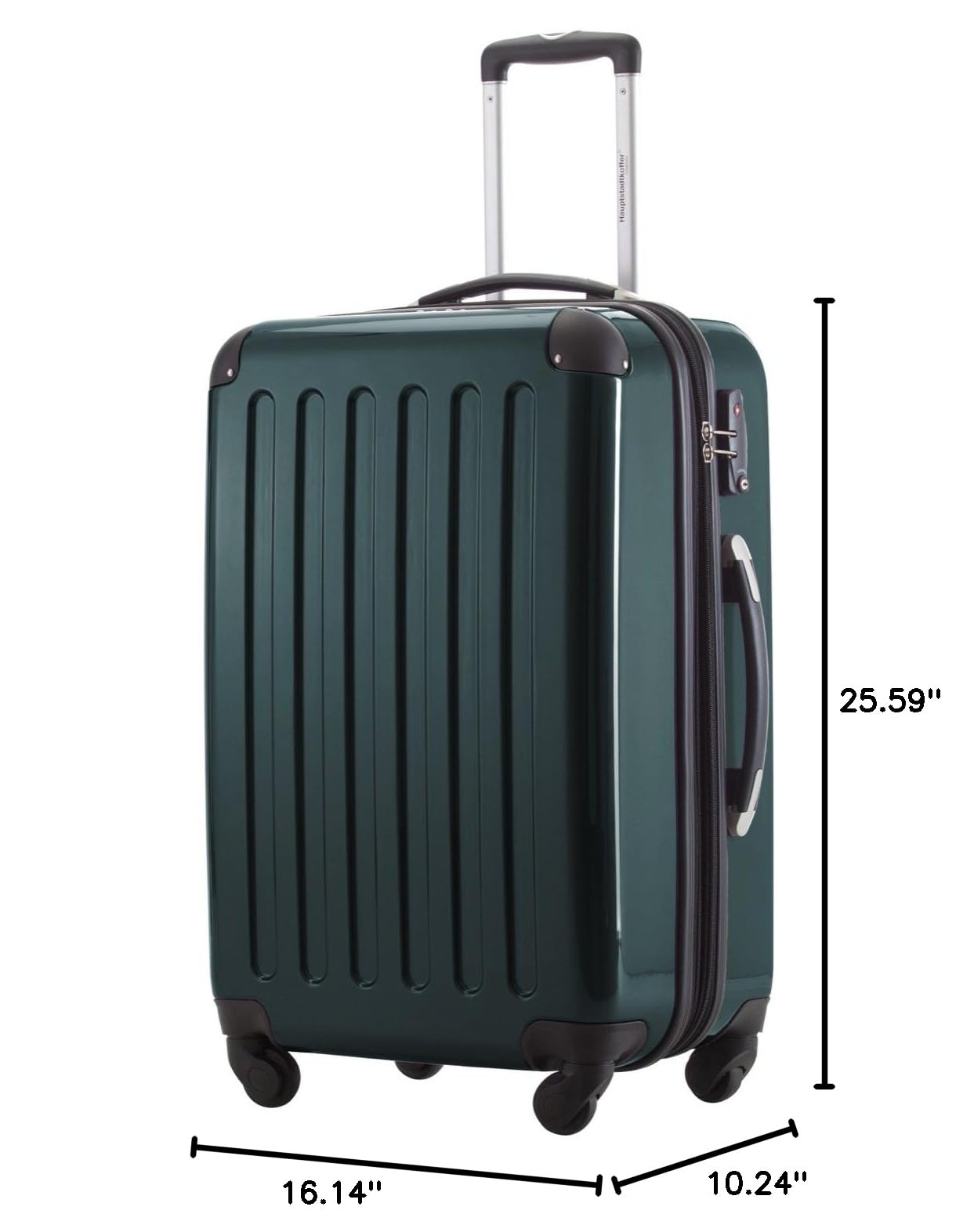 Premium Dark Green 65cm Cabin Luggage - Lightweight & Durable Carry-On Suitcase for Business Travel, Weekend Getaways & Airplane Trips