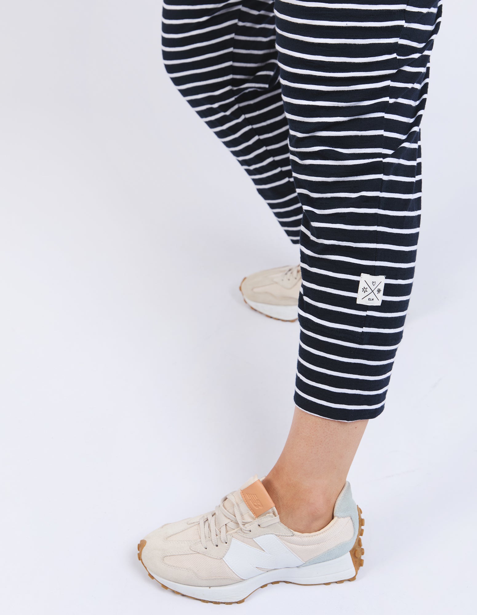 Elm Brunch Pant Navy & White Striped Women's Casual Pants - Comfortable Lounge Wear for Brunch, Relaxing at Home, or Weekend Outings