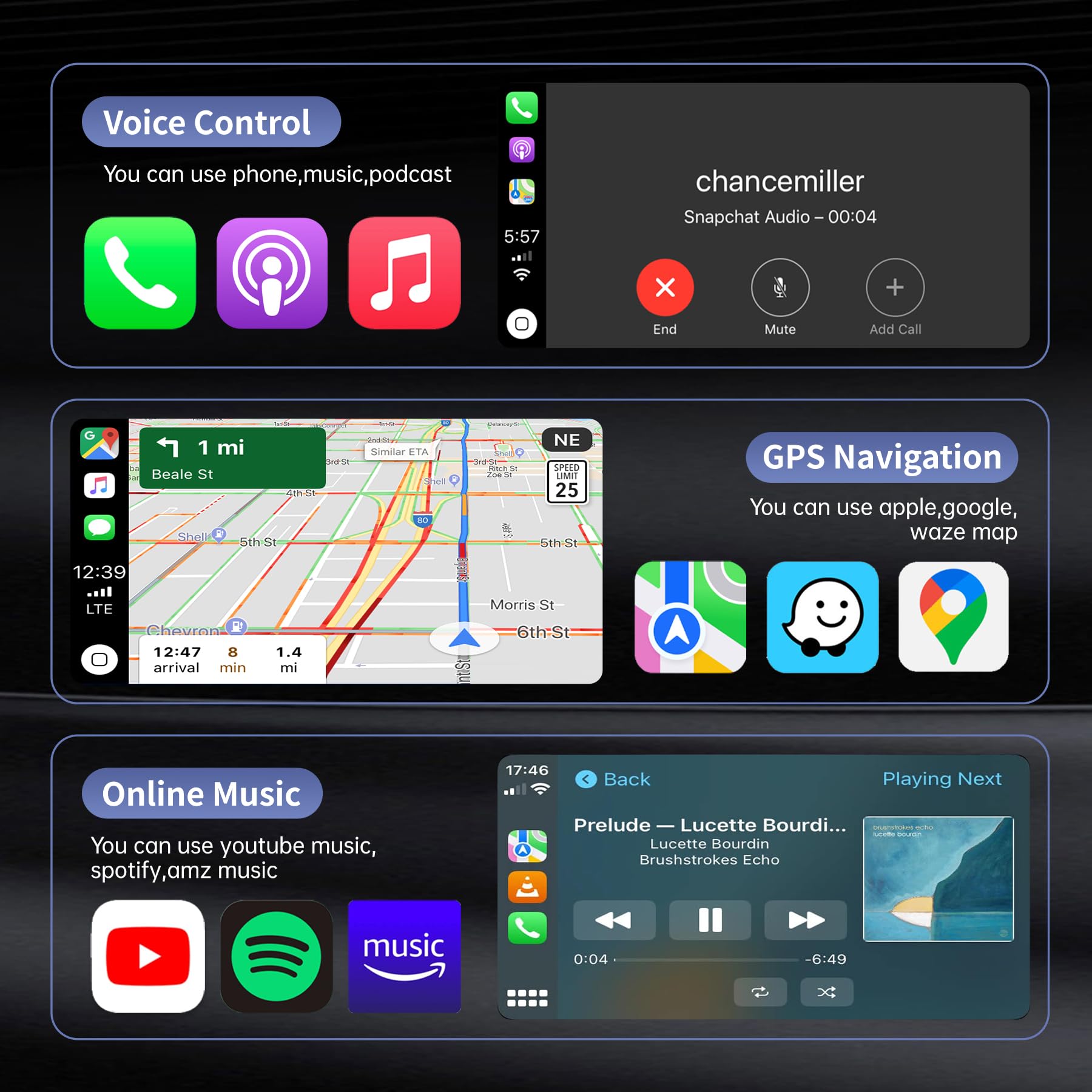 Wireless CarPlay & Android Auto Adapter 5.0 - 2-in-1 Bluetooth Dongle for iPhone & Android - Compatible with 2016+ Cars with OEM Wired CarPlay - Plug & Play for Safer Hands-Free Driving & Seamless Music Streaming