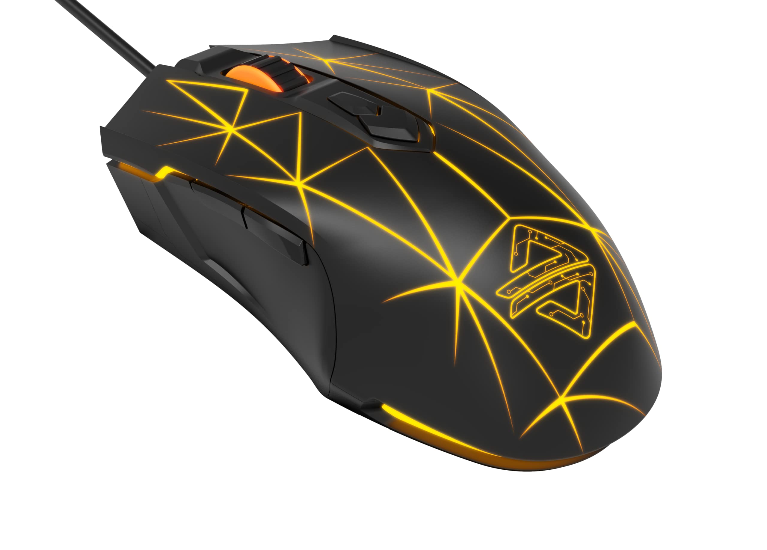 LexonElec RGB Wired Gaming Mouse - 7 Programmable Buttons, 2500 DPI Adjustable, Ergonomic USB Optical Mouse for PC Laptop (Windows/Mac/Linux Compatible) - Star Black - Best for FPS, MOBA, MMO Games & Office Work
