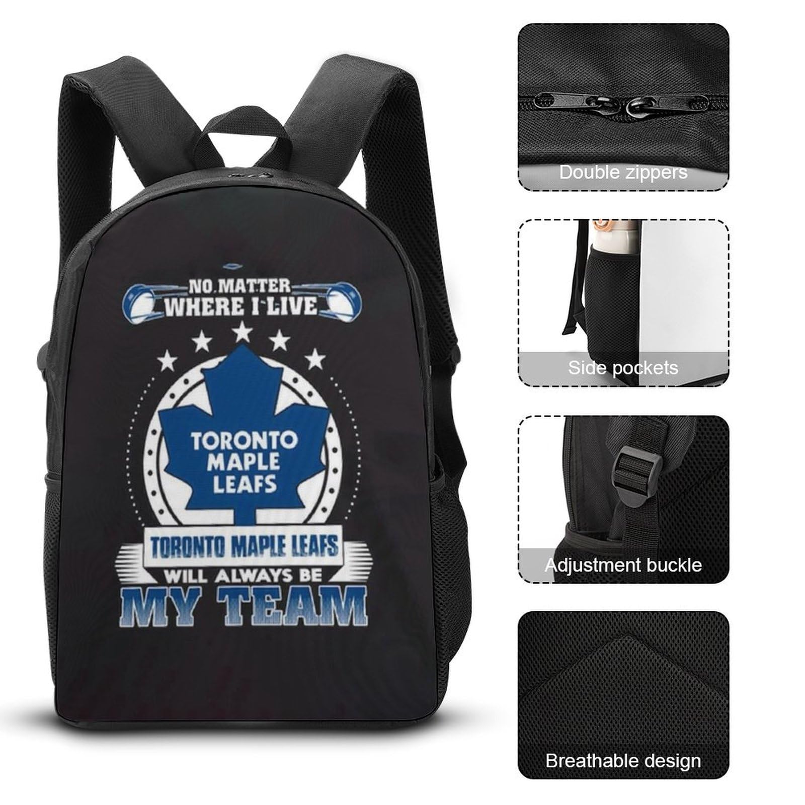 Toronto Backpack Set - 3Pcs Lightweight Casual Bookbag with Lunch Bag & Pencil Case for School, Work, Travel | Durable Computer Bag for Students & Professionals