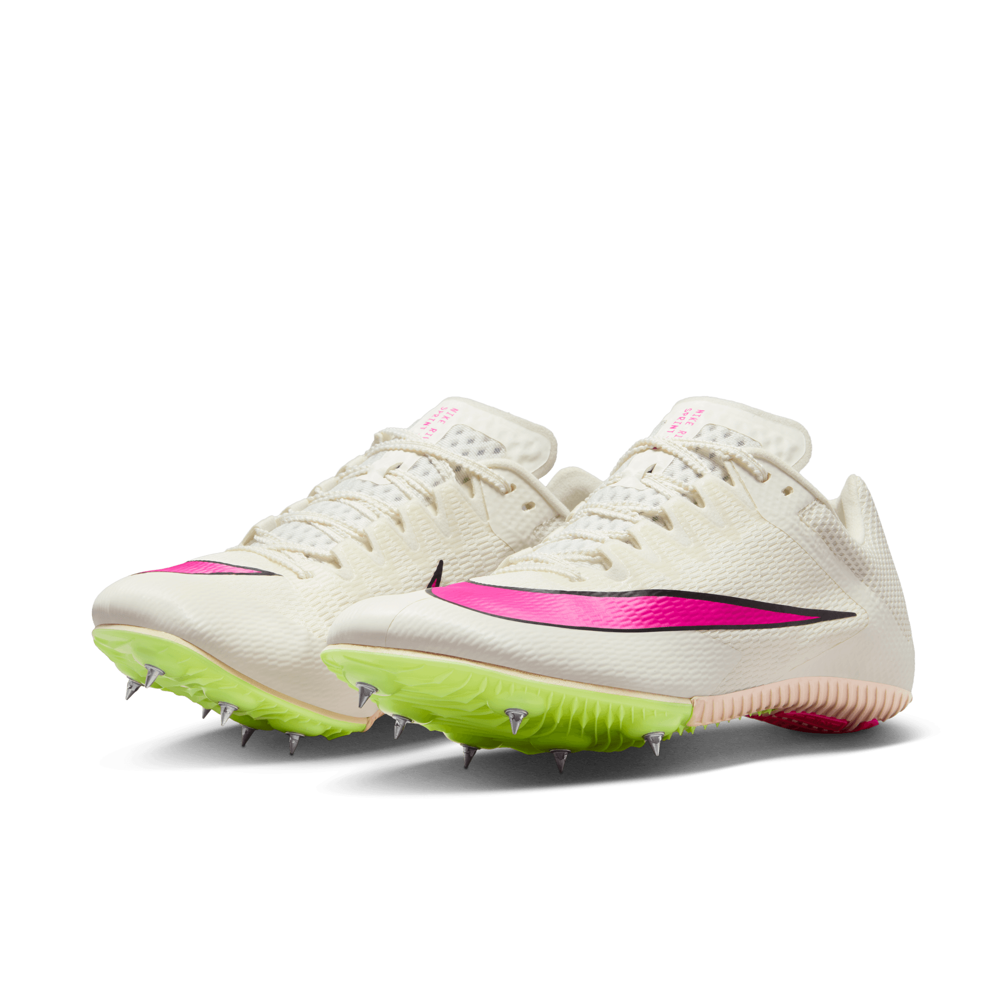 Unisex Nike Zoom Rival Sprint Track & Field Running Shoes - Lightweight Breathable for Men & Women (Sail/Fierce Pink/Lemon Twist) - Perfect for Sprinting, Training & Competition
