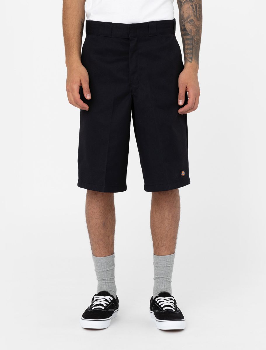Dickies Men's 13 Multi-Pocket Work Shorts - Durable Black Cargo Shorts for Construction, Landscaping & Outdoor Activities