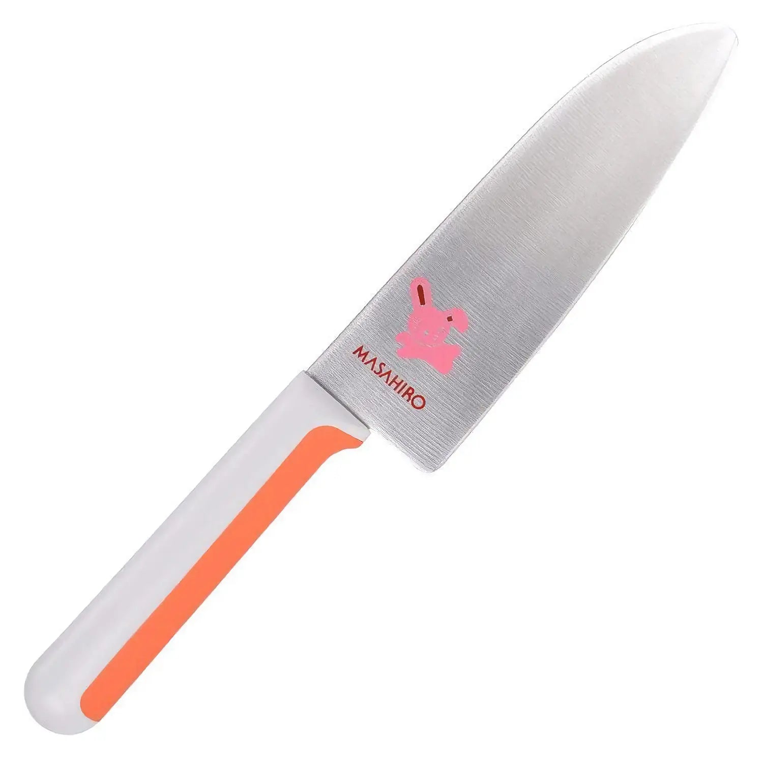 Masahiro Stainless Steel Kids Safety Knife - Rabbit Design for Children's Cooking & Fruit Cutting | Perfect for Junior Chefs, School Lunch Prep & Family Kitchen Activities