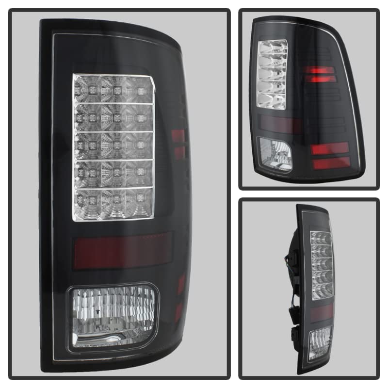Spyder Auto 5077530 LED Tail Lights for Dodge Ram 1500 2500 3500 (2013-2018) - Black Smoke Style - Direct Replacement - Enhanced Visibility & Safety - Perfect for Night Driving & Off-Road Adventures