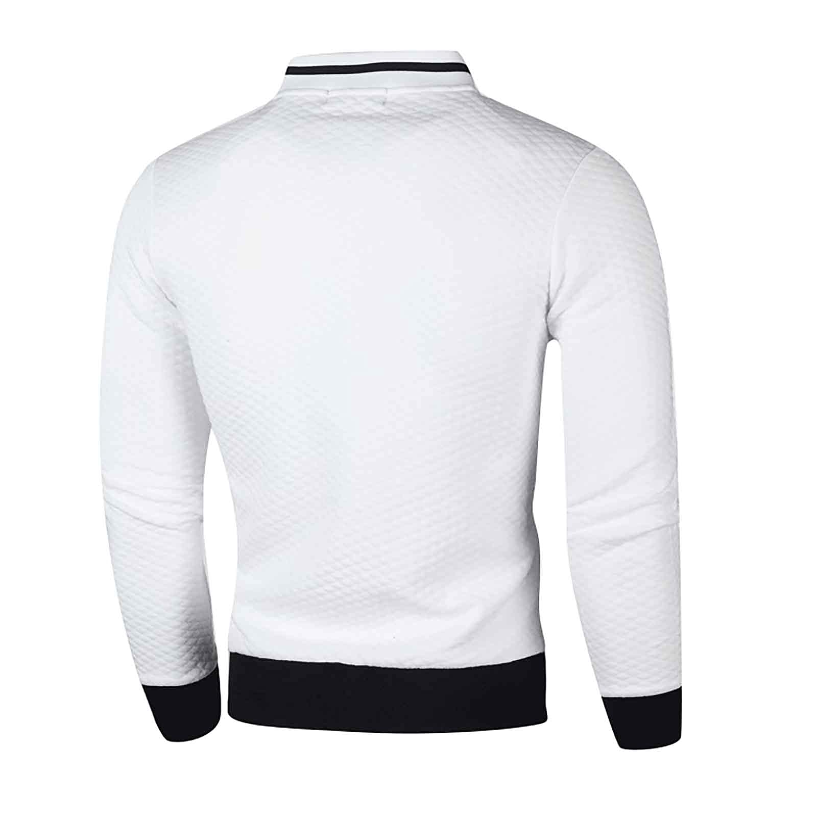 Men's Autumn Winter Fashion Jacket - Solid Color Knitted Zipper Cardigan Coat | Warm Casual Outerwear for Fall & Winter Seasons