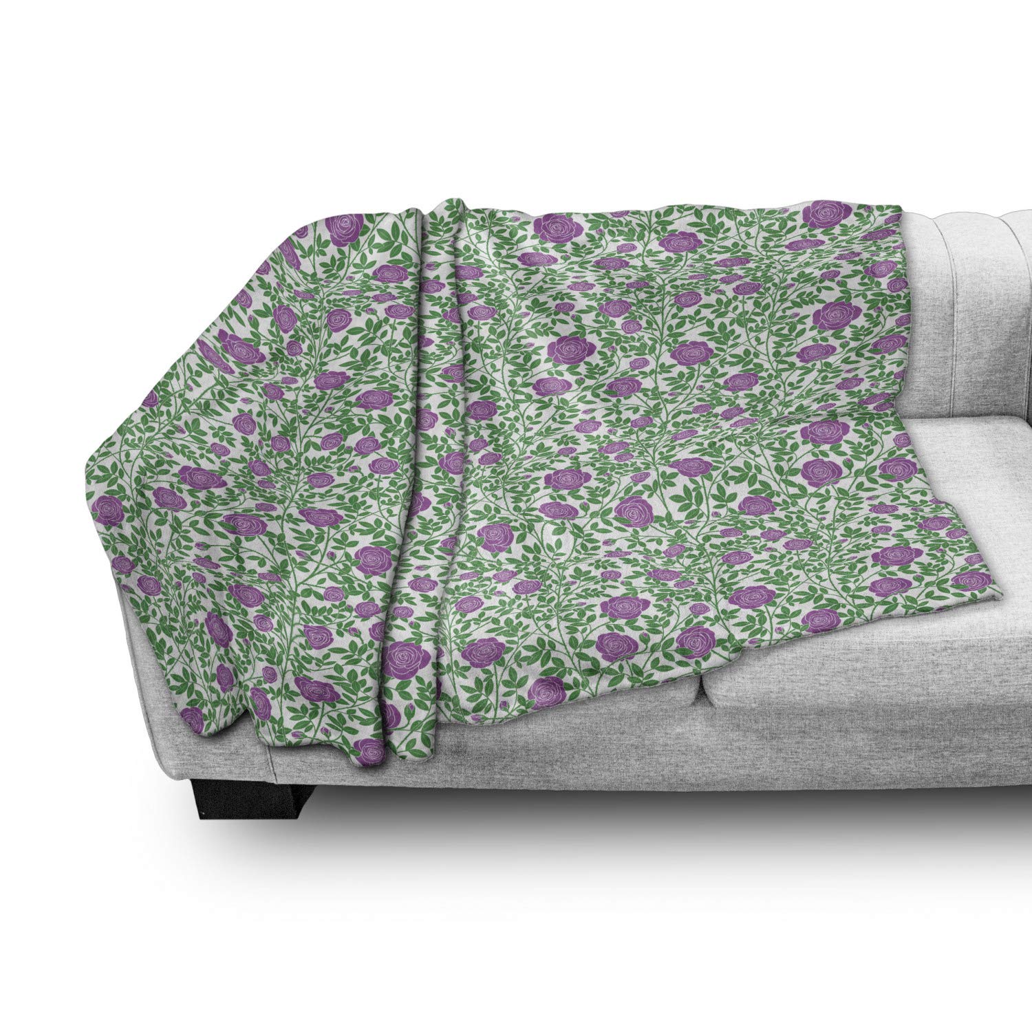 Ambesonne Rose Flannel Fleece Throw Blanket 60