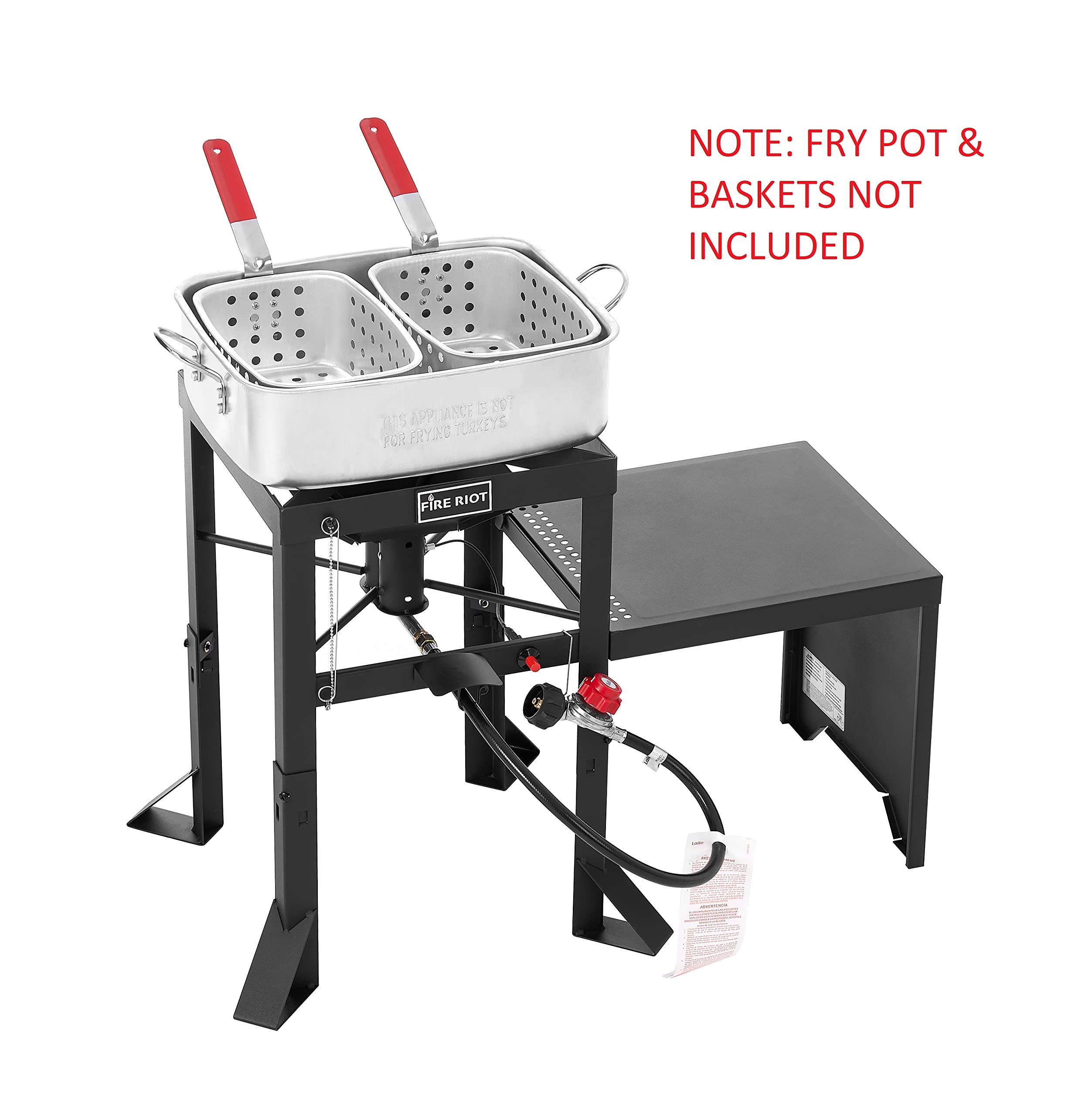 High Pressure Dual Jet Propane Burner 130,000 BTU Outdoor Gas Stove with Adjustable 10PSI CSA Approved Regulator - Perfect for Seafood Boil, Maple Syrup Making, Deep Frying, Canjun Cooking & Outdoor Catering