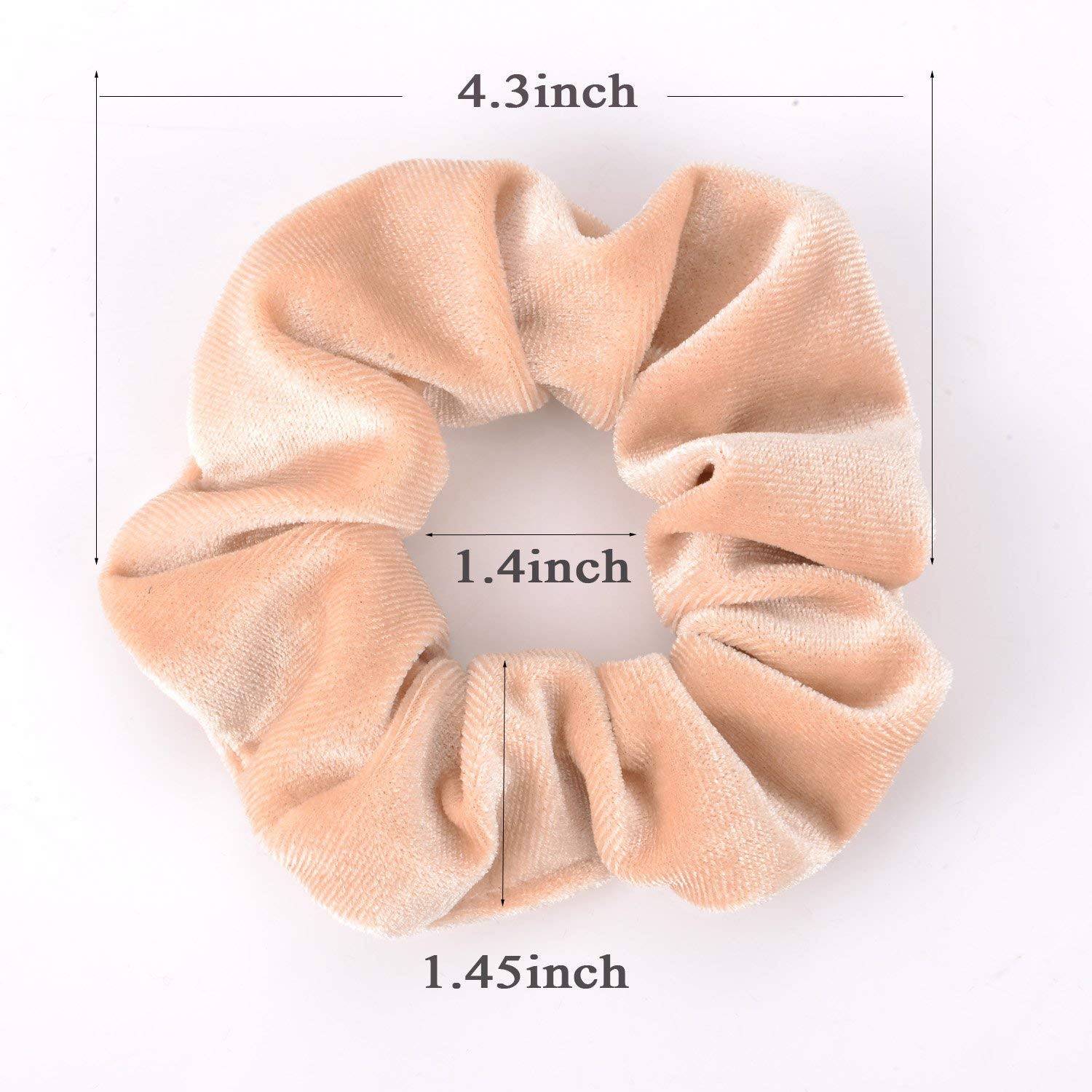 Velvet Hair Scrunchies for Women & Girls - 12 Pack | Soft Elastic Hair Bands for Everyday & Party Use
