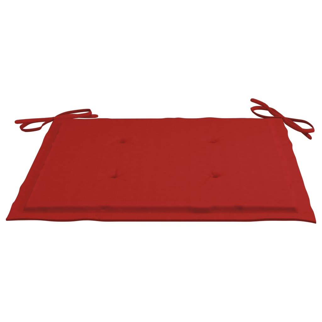6-Piece Red Outdoor Garden Chair Cushions Set - 19.7