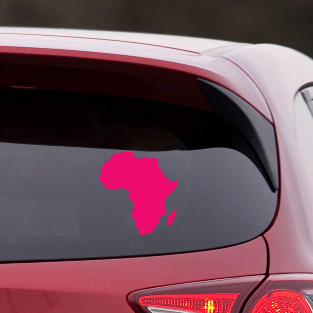 Premium Pink Africa Map Silhouette Vinyl Decals (Set of 2) - Waterproof Stickers for Laptop, Phone, Helmet, Car Window, Mug & Wall Decor - Perfect for Travel Enthusiasts & Home Office Decoration