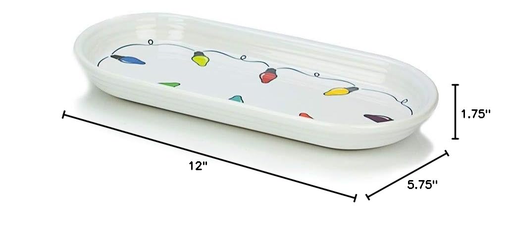 Fiesta® 12-Inch Bread Serving Tray - Durable Ceramic Appetizer Platter for Parties, Entertaining & Home Decor | Perfect for Cheese, Crackers, Charcuterie & Holiday Gatherings