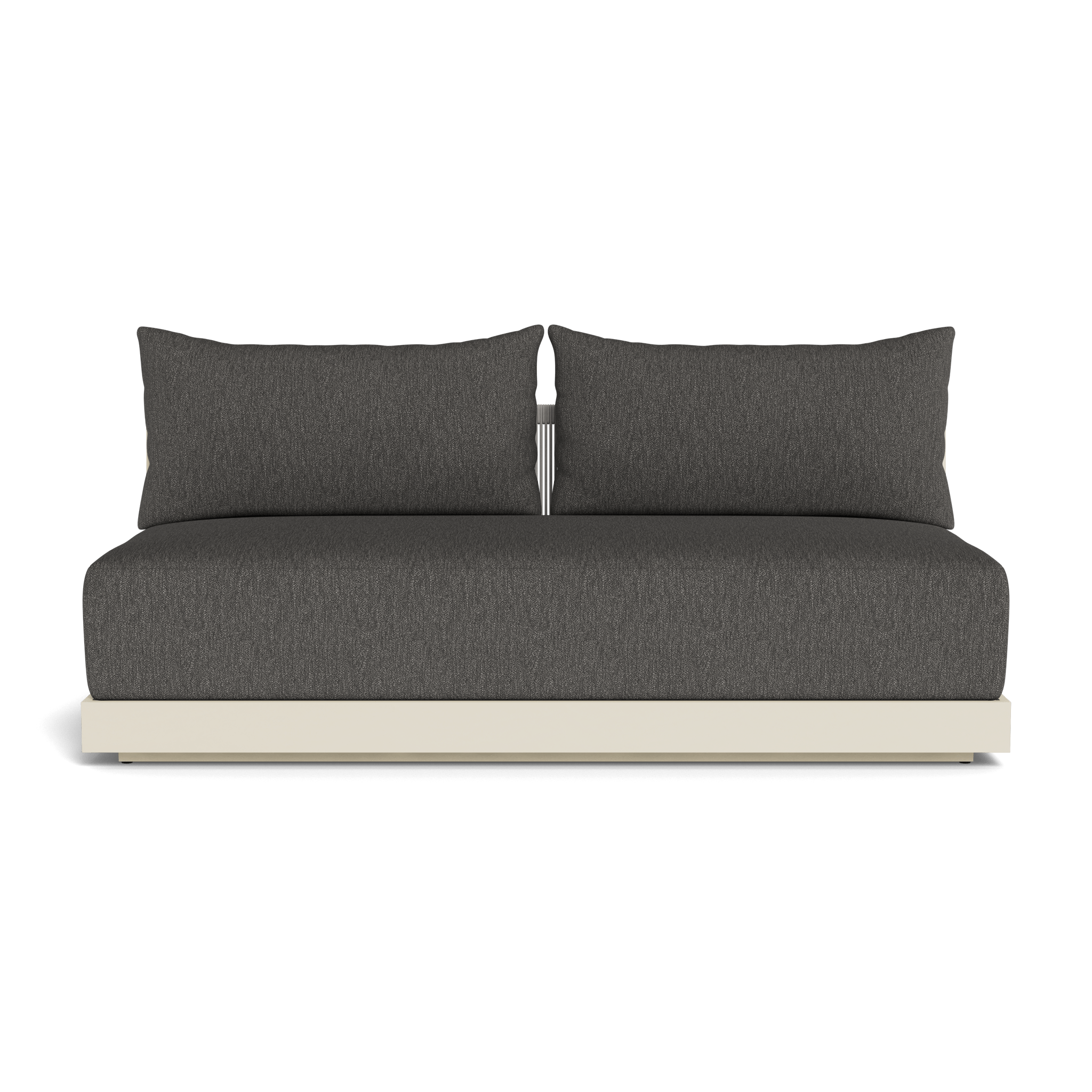 Antigua 2-Seat Armless Sofa - Modern Small Space Loveseat for Living Room, Bedroom, or Office - Comfortable and Stylish Lounge Seating