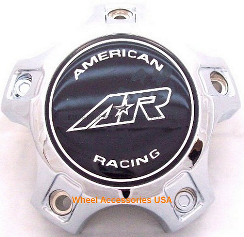 American Racing Chrome Small 5 Lug Style A Wheel Center Cap - Premium Hub Cover for Cars, Trucks & SUVs - Perfect for Off-Road, Custom Builds & Vehicle Protection