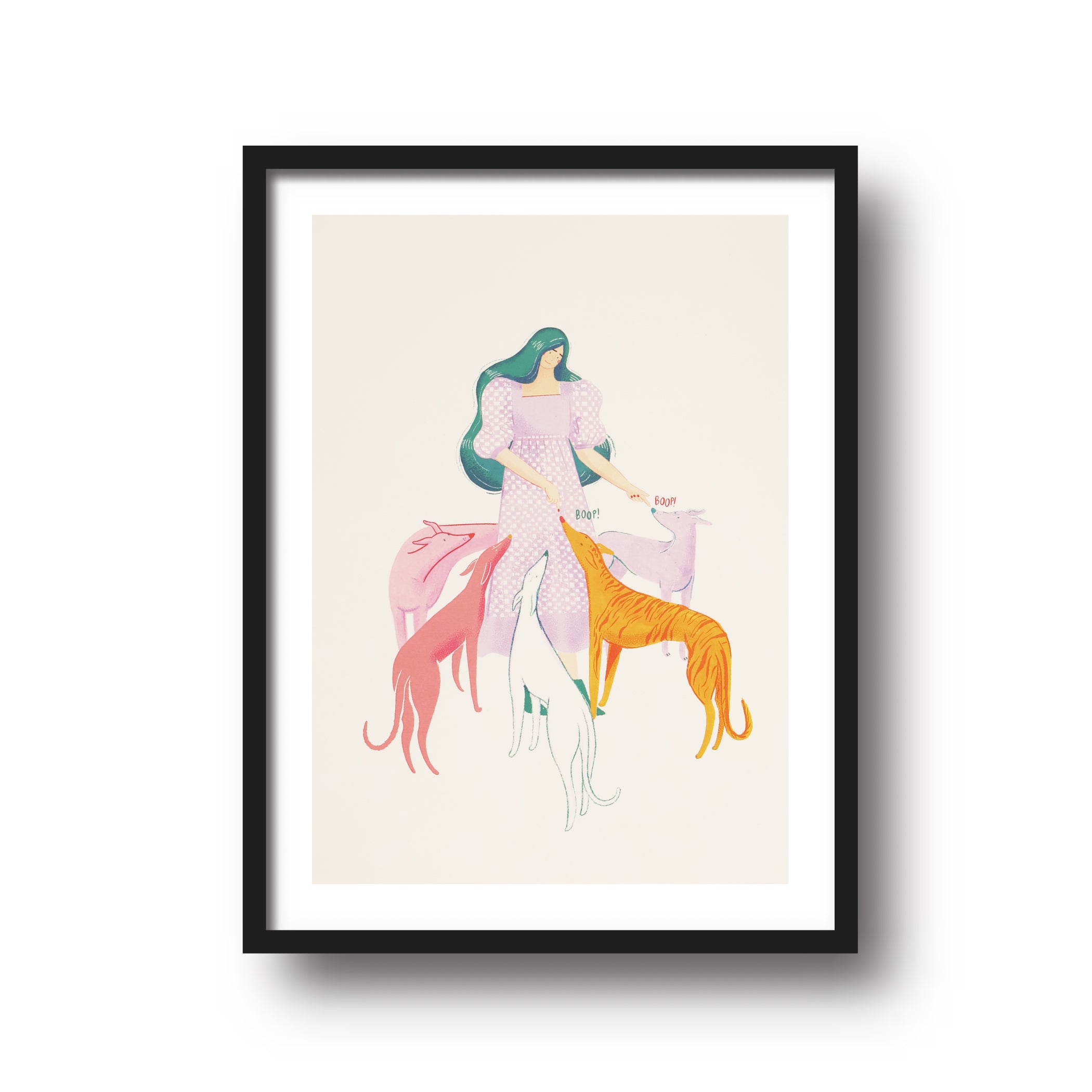 Bryony Moss BOOP A4 Print - Whimsical Animal Art for Home & Office Decor | Perfect for Living Room, Bedroom, or Gift Giving